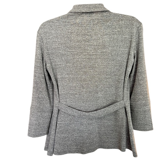 80s Max Studio Gray knit jersey Pantsuit Slinky Relaxed Silhouette - Picture 4 of 17